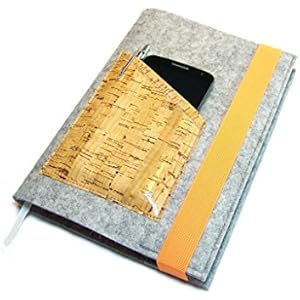 Kalenderhülle Hülle Einband Wollfilz Filz Kork beschichtet für Din A5 Buchkalender, Notizbuch