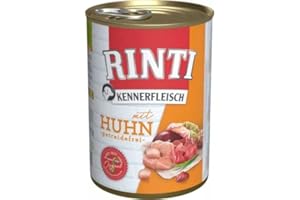 GENERISCH RINTI-Kennerfleisch Hundefutter 400g | alle Sorten u. freie Mengenwahl | Nassfutter | getreidefrei (Huhn)