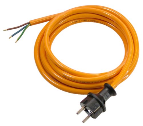 as - Schwabe 70909 Pur-Anschlussleitung, 3m H07BQ-F 3G1,5, orange, IP44 Gewerbe, Baustelle