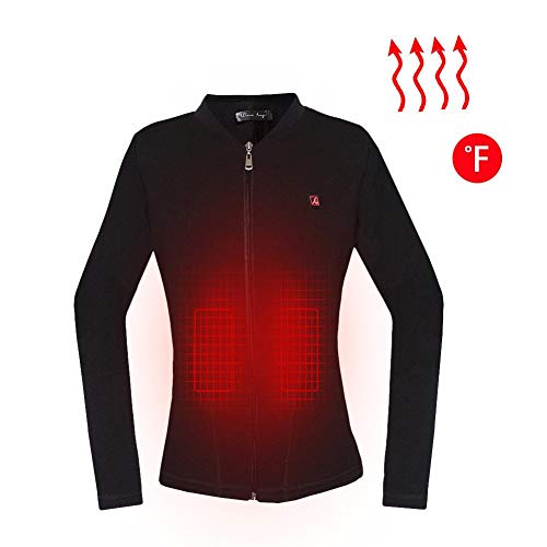kati-way Veste Chauffante Femme, sous Vêtement Thermique en Velours Chaud USB Electrique Maillot de Corps pour Femmes Ski Pêche Moto Camping VTT Randonnée Sport