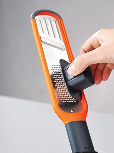 Joseph Joseph 20048 Handi-Grate 2-in-1 Mini-Reibe und -Hobel Edelstahl, 29 x 6,5 x 4,5 cm, orange - 7