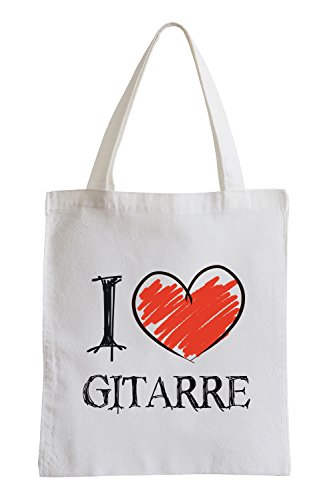 Preisvergleich Produktbild I love Gitarre Fun Jutebeutel