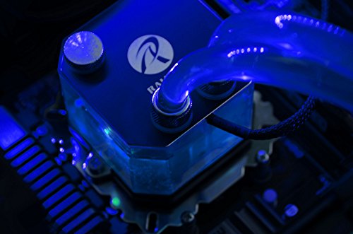 VIBOX Precision 6.76 Gaming PC – 4,2GHz AMD FX Quad-Core Prozessor, GT 710 GPU, preiswerte, Wassergekühlter Desktop Gamer Computer mit Spielgutschein, Blau Innenbeleuchtung, lebenslange Garantie* (4,2GHz übertakteter Superschneller AMD FX 4300 Quad-Core Prozessor CPU, Nvidia GeForce GT 710 1GB Grafikkarte GPU, 8GB Team Elite 1600MHz RAM, 2TB Festplatte, Raijintek Triton Wasserkühler, 400W 85+ Netzteil, NZXT Gehäuse, AM3+ Mainboard, Ohne Windows Betriebssystem) - 5