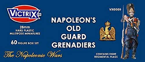 Victrix VX0009 - Napoleon's French Old Guard Grenadiers - 60 Figure Box Set with Flags - 28mm Plastic Miniatures Napoleonic