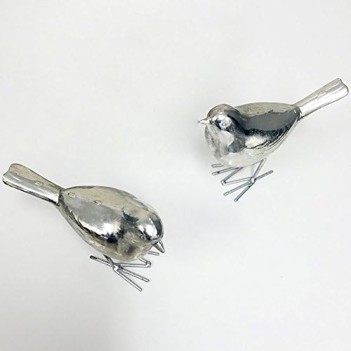Belle Maison French Country Vintage Set of 2 Christmas Bird Ornaments