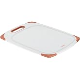 Tefal Plastik kesme tahtası, kaymaz, bulaşık makinesinde yıkanabilir, sağlam, saplı, meyve suyu oluğu, Fresh Kitchen K2084004