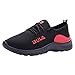 Produktbild Saihui Sneaker Damen Sportschuhe Bequem Schnürer Turnschuhe Atmungsaktiv Outdoor Straßenlaufschuhe Running Wanderschuhe Fitnessschuhe Leicht Laufschuhe (EU:38, Rot)