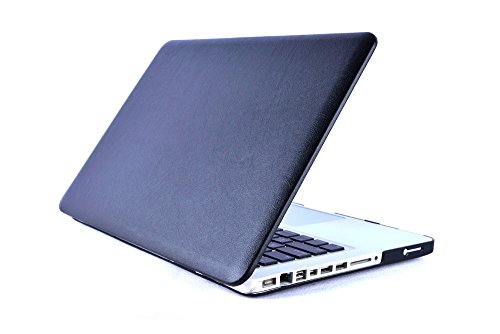 JAMMYLIZARD | Shell Cover für [ MacBook Pro 15.4″ A1286 mit CD-ROM ] Zweiteilige Hülle, Leder in SCHWARZ - 2