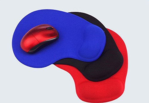 Demarkt Ergonomisches Komfort Mauspad mit Handauflage aus Gel, (19 x 23cm, Stoff) Rote - 3