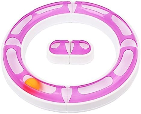 Yommy Pet Cats Toy Track Ball Toys for Fun Interactive Multi Style Kitty Cat Toys Intelligence Ball Toy and Circuit Pursuit Game YM-1368