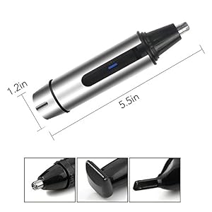Nose Hair Trimmer, HLYOON 3 in 1 Waterproof Stainless Steel Ear Hair Trimmer, Wet/Dry Beard and Eyebrow Trimmer Grooming… - Image 6