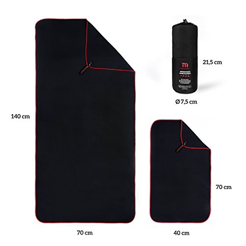 MAVE ATHLETIC ® 2er Set PREMIUM Mikrofaser Handtücher – Leicht, Schnelltrocknend & Antibakteriell – Microfaser Reise-, Sport-, Fitness- Handtuch, Reisehandtuch - 4
