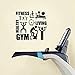 Produktbild haochenli188 Übung Gym Wandaufkleber Zitate Decor-Fitness Healty Living Vinyl Wandtattoos Selbstklebende Kunst Aufkleber Tapete Sport 45 * 42 cm