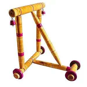 WOODMA Baby Wooden Walker- Traditional Wooden Walker for Babies- First Step Activity Walker for Kids Perfect Age for 6 Months & Above