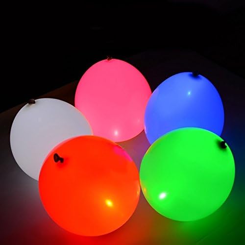 LED Light Up Balloons - Mixed Colour 18 Pack - 5 Different Colours Perfect For New Years Eve, Birthday Parties or Wedding Parties