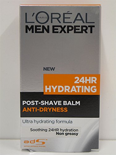 2 X L'OREAL MEN EXPERT 24HR HYDRATING POST-SHAVE BALM ANTI-DRYNESS 2X100ml