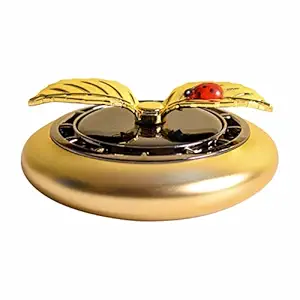 SORAX Air Freshener Aromatherapy Perfume Diffuser Solar Alloy Rotating Aromatherapy Pressure Reduction Car Air Freshener (GOLDEN)