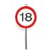 Produktbild HC-Handel 923789 Schild "18" mit Stab Kunststoff Geburtstag 26 cm