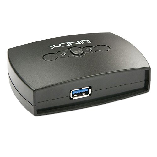 Lindy 4 Port USB 3.0 Switch – USB-Umschalter für die gemeinsame Nutzung von Peripheriegeräten – 4 x SuperSpeed USB 3.0, 43144 - 2