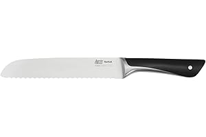 Tefal Jamie Oliver Bread Knife, 20cm, German Stainless Steel K2670355, Black