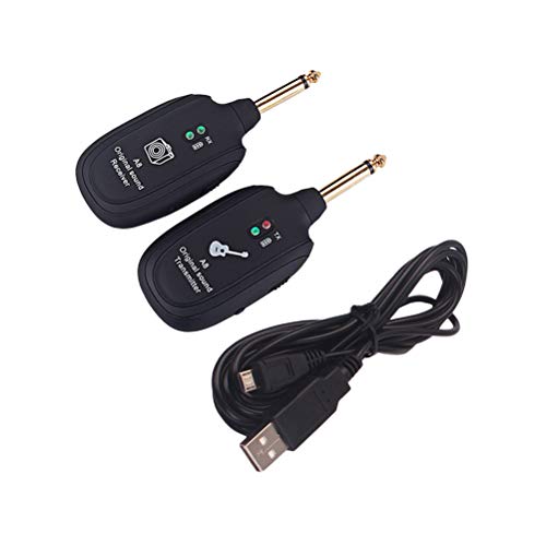 Preisvergleich Produktbild SUPVOX Wireless Guitar Transmitter Receiver System Eingebaute Batterie 50M Übertragungsbereich für E-Gitarre