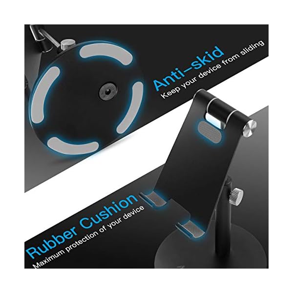 AICase Soporte Tablet/Móvil, Universal Multiángulo Soporte Ajustable para iPad Pro 10.5/9.7/12.9, iPad Mini 2 3 4, iPad… - Image 5