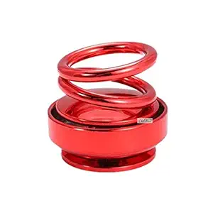 Dhe Best Car Solar Power Rotating Design Air Freshener Perfume, with Organic Fragrance (RED) For Hyundai Creta