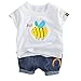 Produktbild LSAltd Baby Outfit Set, Sommer Kleinkind Baby Kinder Jungen Schöne Cartoon Bienendruck Tops T-Shirt + Shorts Hosen Freizeitkleidung Set