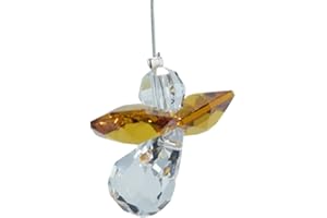 WILD THINGS Swarovski Schutzengel-Anhänger aus Kristall, Geburtsstein, Sonnenfänger, Swarovski-Kristall, NOVEMBER - TOPAZ