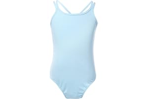MSemis Maillot Tirantes de Danza Ballet para Niña Maillot Elástico de Gimnasia Ritmica Body Sin Manga de Danza Clásica Disfraz de Bailarina Jumpsuit