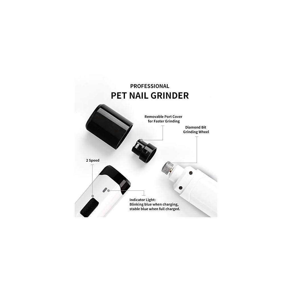 Professional Dog Nail Grinders, Electric Pet Nail File, Rechargeable