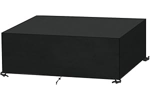 SanGlory Copritavolo da Esterno 130x75x71cm, Copritavolo Esterno Impermeabile Tessuto Oxford, Anti-UV Copertura Mobili da Giardino, Telo Copri Tavolo e Sedie da Esterni, Rettangolare