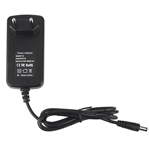 Kuman 12V 2A 12 Volt 2 Amp Power Adapter, AC to DC, 2.1mm X 5.5mm Plug, Regulated 12v 2a Power Supply Wall Plug for 7″ LCD Display Touch Screen TFT Monitor Raspberry Pi 3 2 Model B - 2