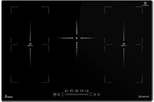 KKT KOLBE Induktionskochfeld 80 cm | Induktionsplatte Autark | Rahmenlos | 5 Zonen | 9 Stufen | 2 Flexzonen | Schnellaufheizung | Abschalt-Timer | IH87705FZ
