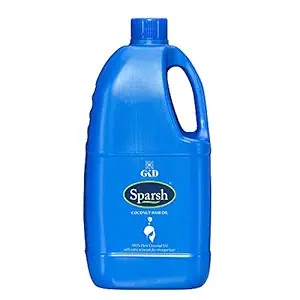 GKD Sparsh Non-Sticky Coconut Hair Oil |Enriched with Vitamin-E|Extra minerals for Longer and Stronger Hair| 1 Litre Jar