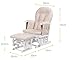 Kub Haywood Reclining Nursing Glider and Footstool (White)