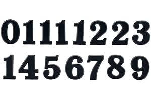 INNSPIRO Números Arábigos de plástico Adhesivos Negros 10mm., para Crear Relojes únicos, Manualidades y Scrapbooking