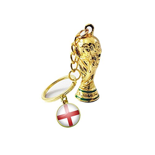 Keychain 2018 World Cup 3D Trophy & National Flag Football Key Rings Gifts for Men, Women, Children