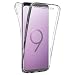 Produktbild movitel 360 Grad Handyhülle kompatibel mit Samsung Galaxy S9, Full Cover vorne & hinten Doppel-Schutz, Dünnes Ganzkörper Case Silikon Etui, Transparenter Displayschutz & Rückseite, Farbe:Transparent