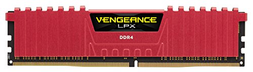 Corsair CMK32GX4M4E4133C19R Vengeance LPX 32 GB (4x8 GB) DDR4 4133 MHz C19 XMP 2.0 High Performance Desktop Memory Kit with Airflow Fan - Red