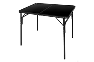 AKTIVE Mesa Plegable, 90 x 60 x 70 cm, Topes Antideslizantes, Tablero MDF, Estructura de Aluminio, Sistema de nivelación Integrado, Soporta 30 kg, Peso Ligero (63054)