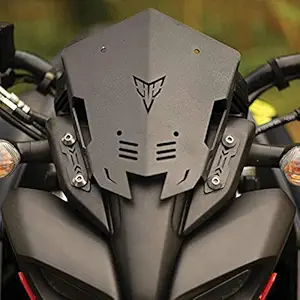 SGTB Yamaha MT-15 Bike Metal Visor - Black