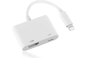 AGEEMY Apple MFi Zertifiziert iPhone HDMI Adapter Lightning Connector Digital AV Adapter Kompatibel mit iPhone 14/13/SE/12/11/XR/X/8/7/iPad,kein Netzteil erforderlich