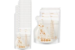 AHLMA Bolsas Leche Materna de 40 Bolsas Congelar Leche Materna 250 ml Bolsa Almacenaje Leche Materna sin BPA Bolsa de Leche Materna Almacenamiento de Leche Materna Forma Plana que Ahorra Espacio