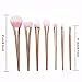 Morning7 Professional 7Pcs Metal Eyeshadow Foundation Eyebrow Brush Makeup Brushes Tool Set (Rose Golden)