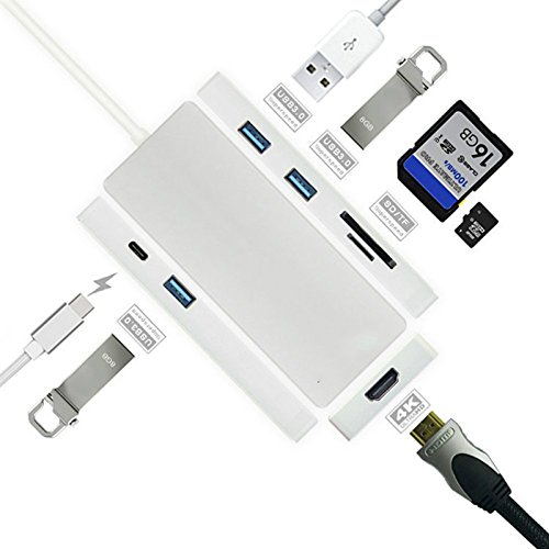 Hrph Multifunktions-Mini 3 Ports USB 3.0 HUB Typ-C Zu HDMI TF SD Kartenleser Für Macbook Pro PC - 4