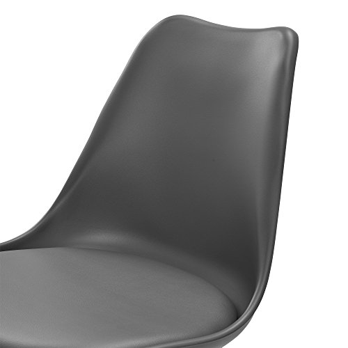 [en.casa] 2 x Esszimmerstuhl (grau) für Esszimmer / Wohnzimmer / Küche - Set - 