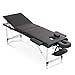 Price comparison product image Portable Massage Bed Table Foldable Beauty Salon with Headrest and Face Hole Support Carry Bag Metal Leg Black