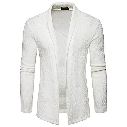 Preisvergleich Produktbild Herren Mantel Winterjacke Männer Parka Hooded Jacke feiXIANG Strickwaren Strickjacke beiläufige kostüm Herbst Winter (Weiß,L)