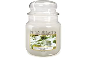 Price's Candles - Candela in Giara Media White Musk - Durata Fino a 90 ore di Combustione